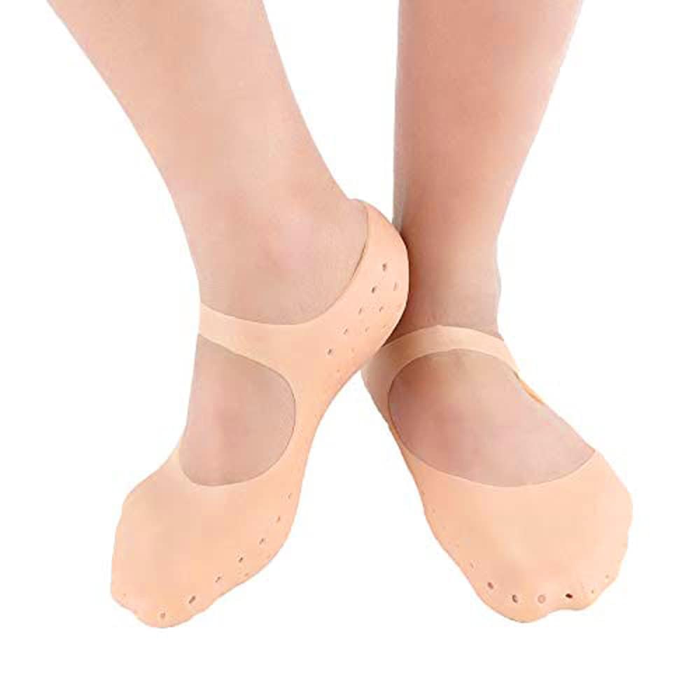 Anti Crack Full Length Silicone Foot Protector Moisturizing Socks - Foot-Care for Cracked Heels, Heel Pad for Heel Pain, Anti Crack Heel Socks (Silicon Strip Socks) - Image 2