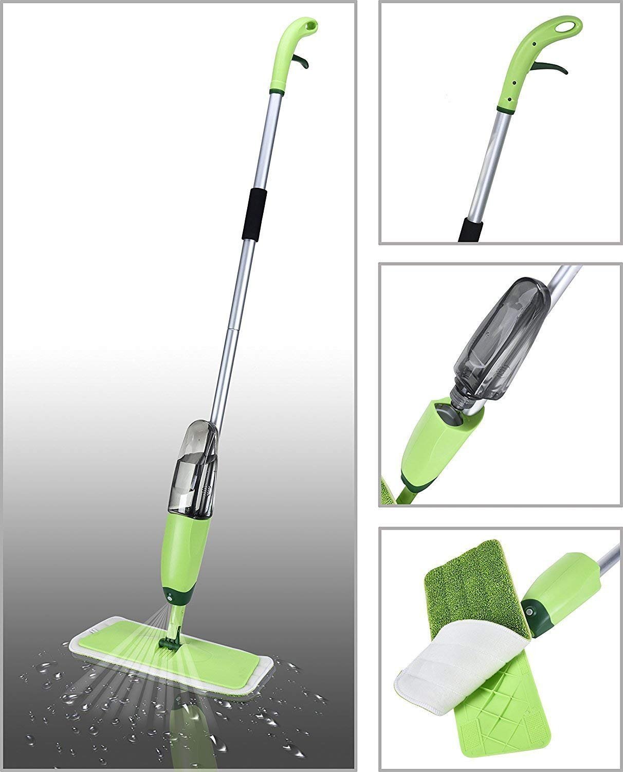 Spray Mop Set with Microfiber Removable Washable Pad, Best 360 Degree Easy Floor Cleaning for Home & Office, Aluminum (Multicolour) - Image 2