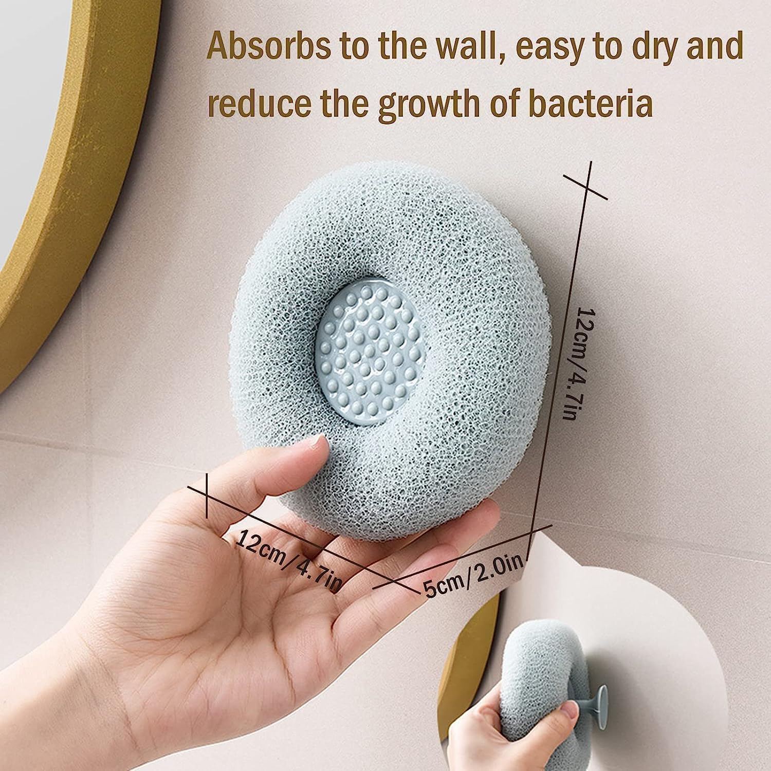 (2Pcs) Sunflower Bath Ball, Super Soft Sunflower Suction Cup Bath Ball, Exfoliating Bath Sponge Cleaning Brush with Suction Cup for Shower. - Image 2